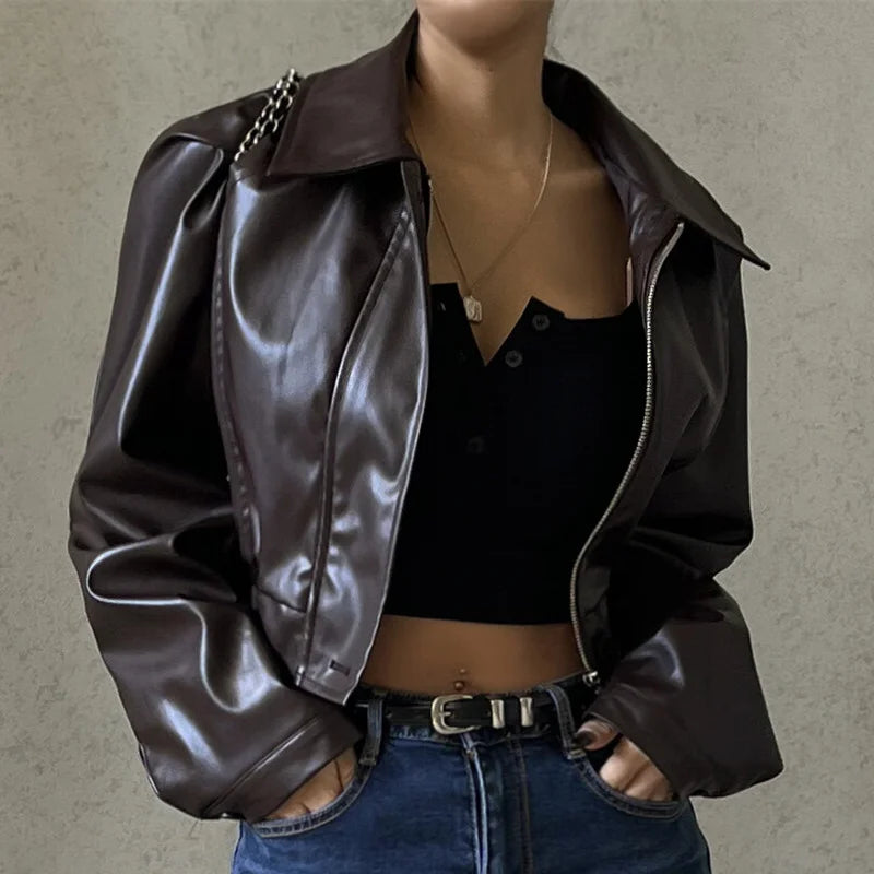 Leather Short Jacket