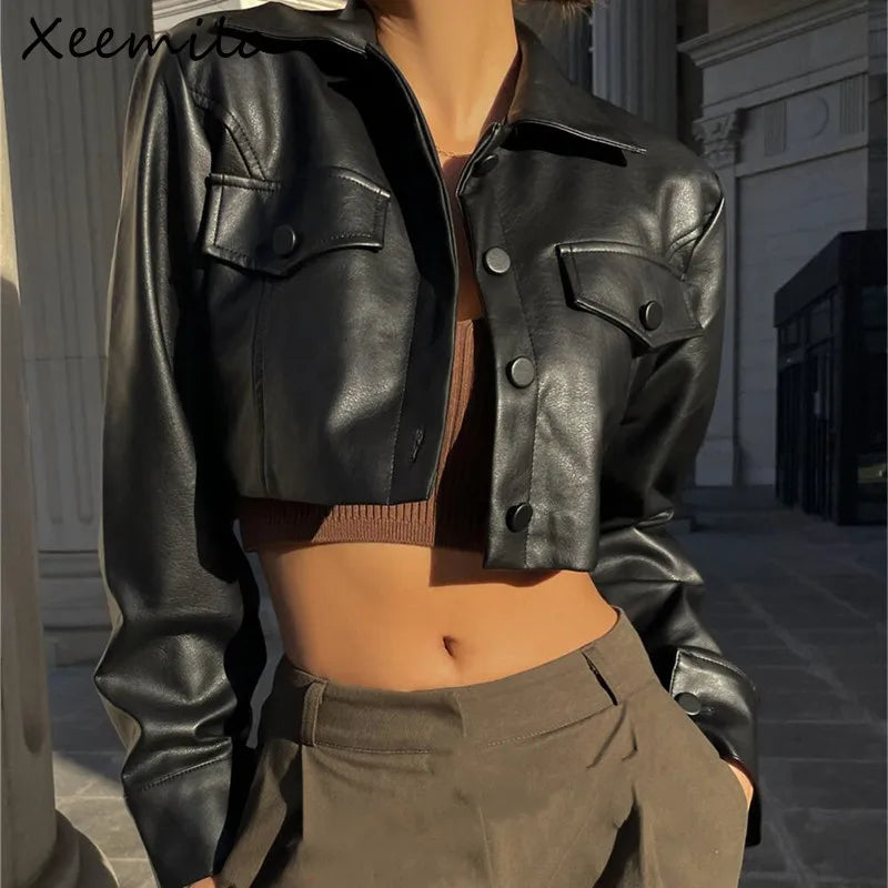 Leather Short Jacket