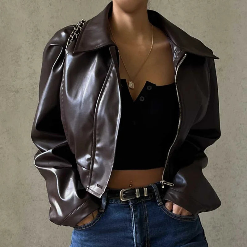 Leather Short Jacket