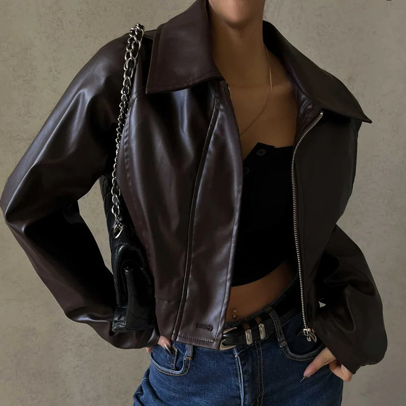 Leather Short Jacket